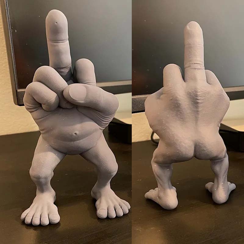 Middelvingerfiguur Met Benen