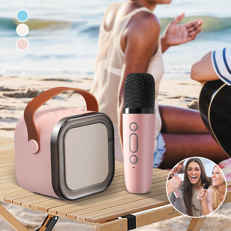 Mini Karaoke Machine met draadloze microfoons