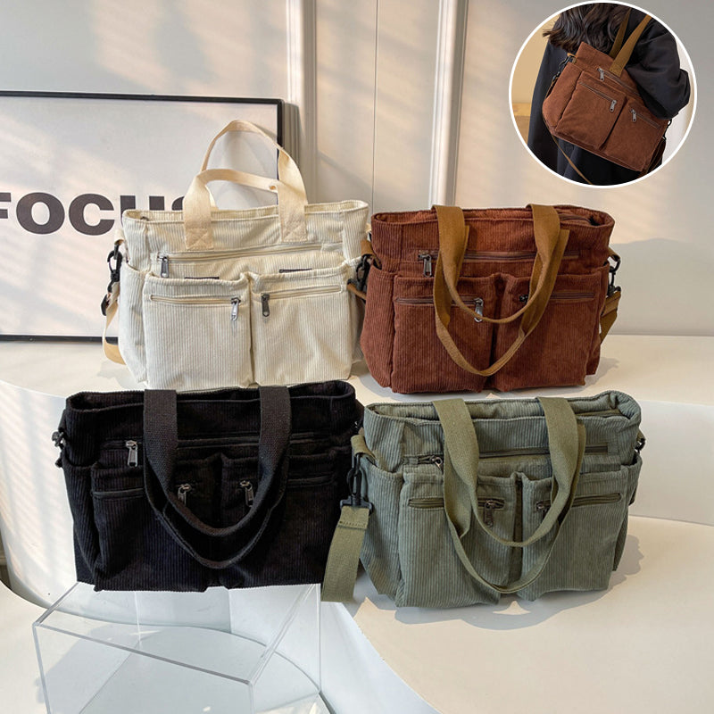 Effen Corduroy draagtas