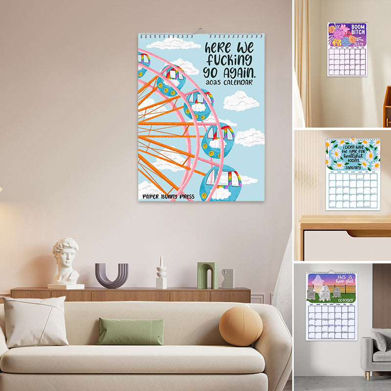 Hier gaan we verdomme weer 2025 kalender