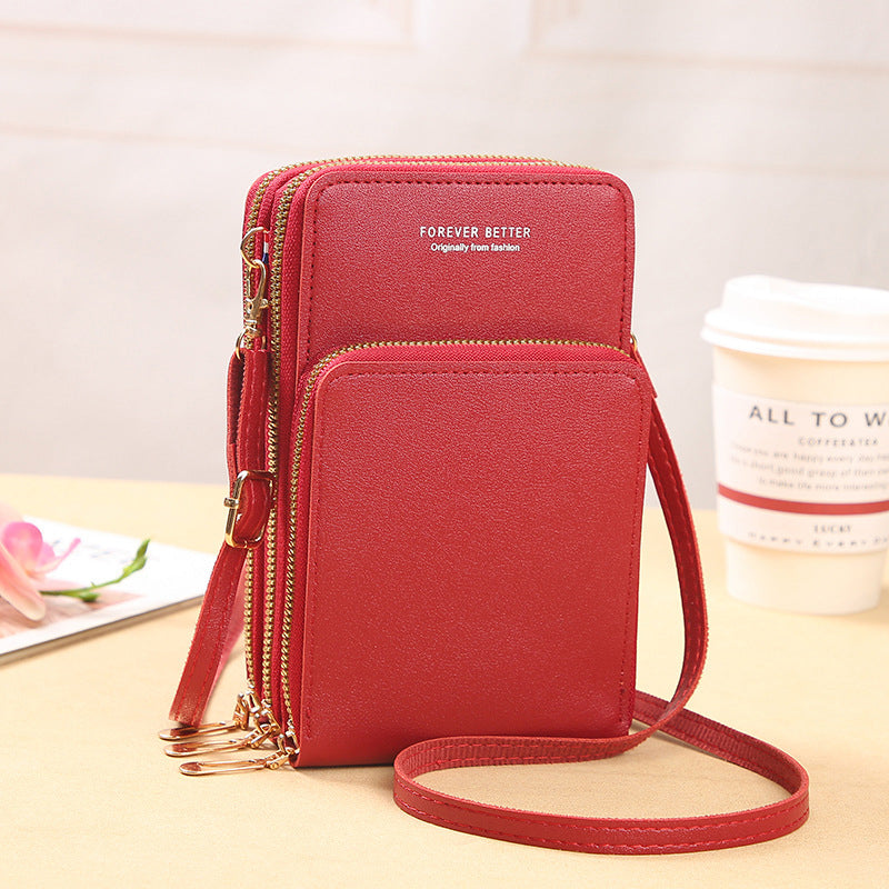 Kleine crossbodytas van leer