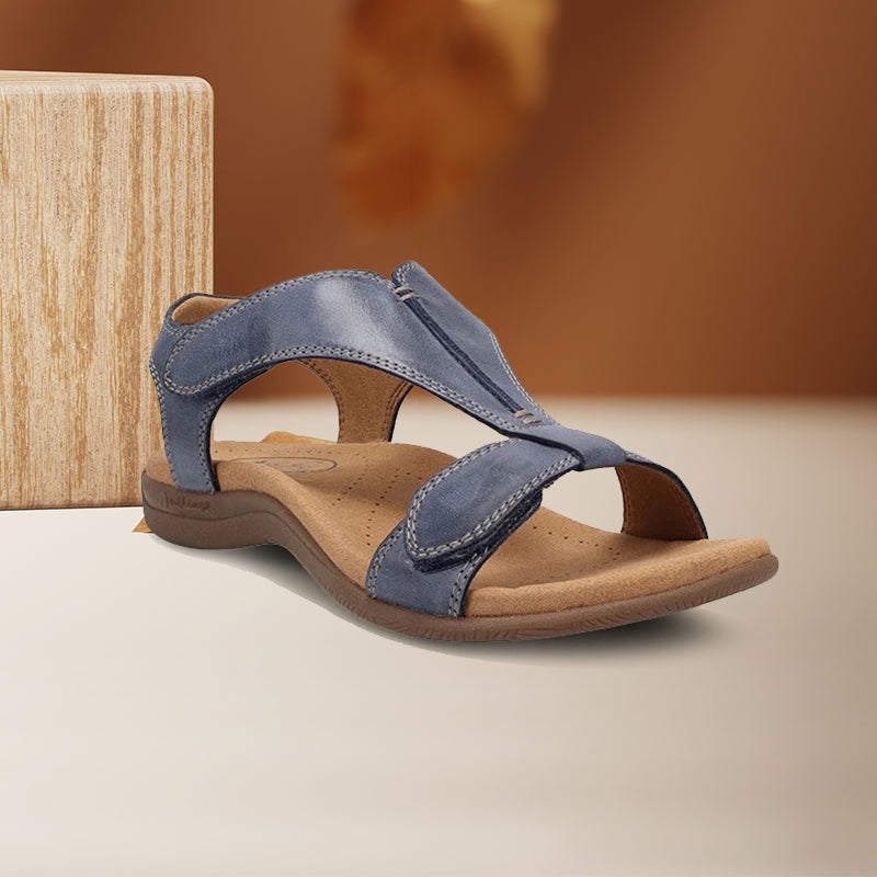 Sandalen met plateauzool en klittenband