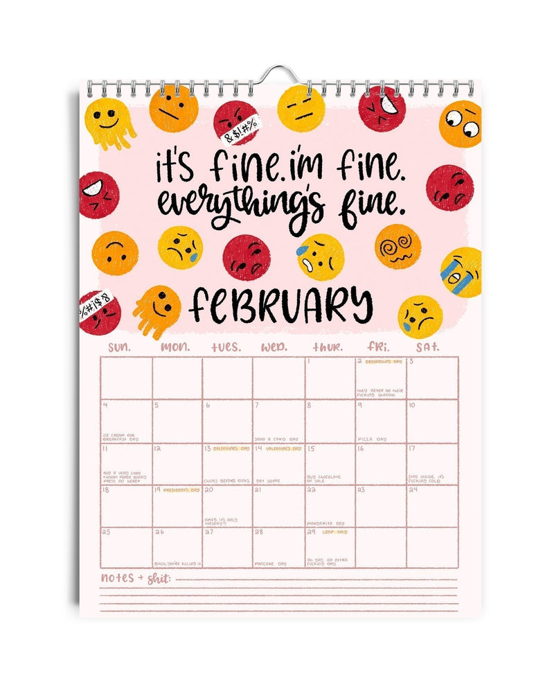 Hier gaan we verdomme weer 2025 kalender