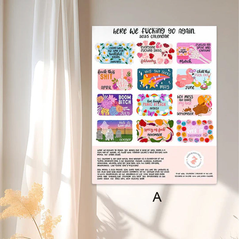 Hier gaan we verdomme weer 2025 kalender