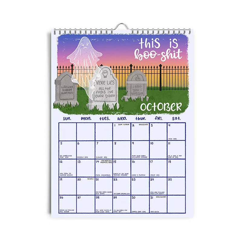 Hier gaan we verdomme weer 2025 kalender