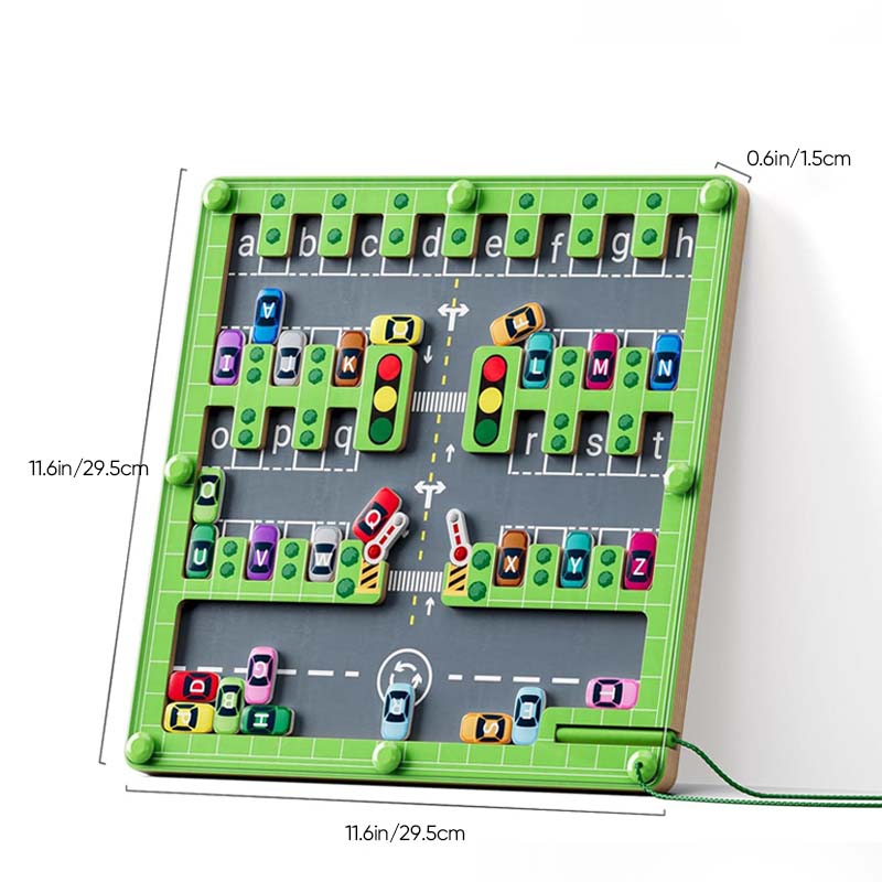 Magnetisch alfabet-parkeerspeelgoed