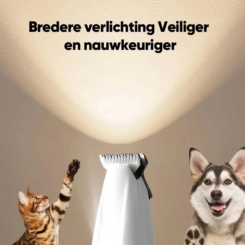 Dierenhaartrimmer met led-licht