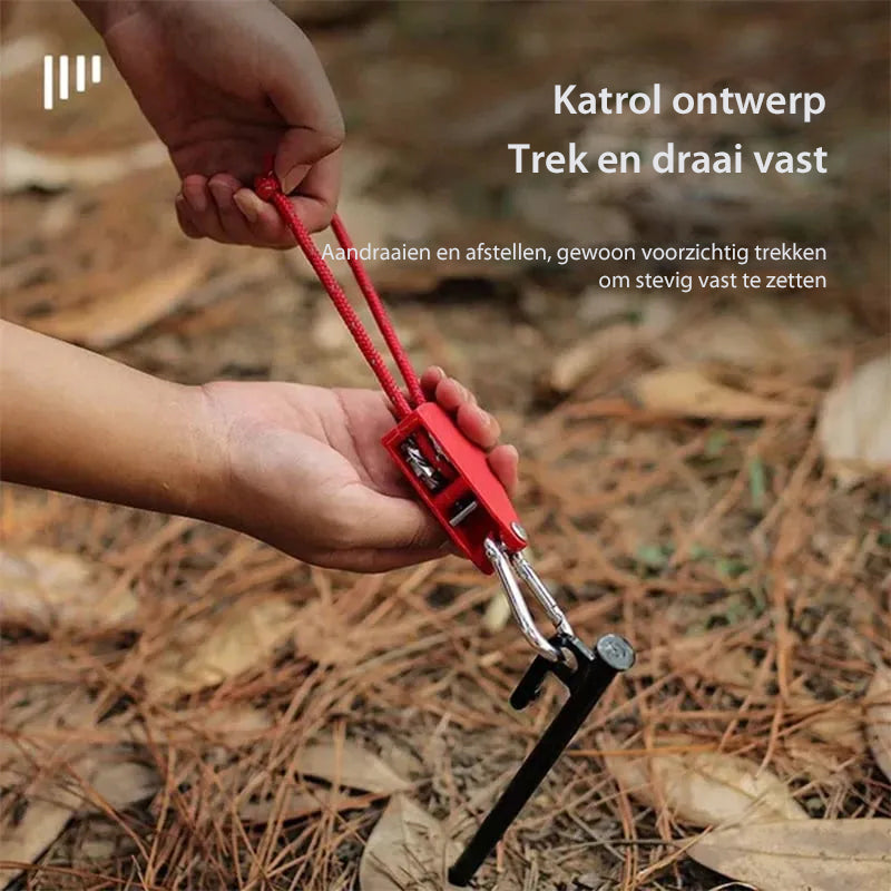 Draagbaar verstelbaar vast kampeertouw