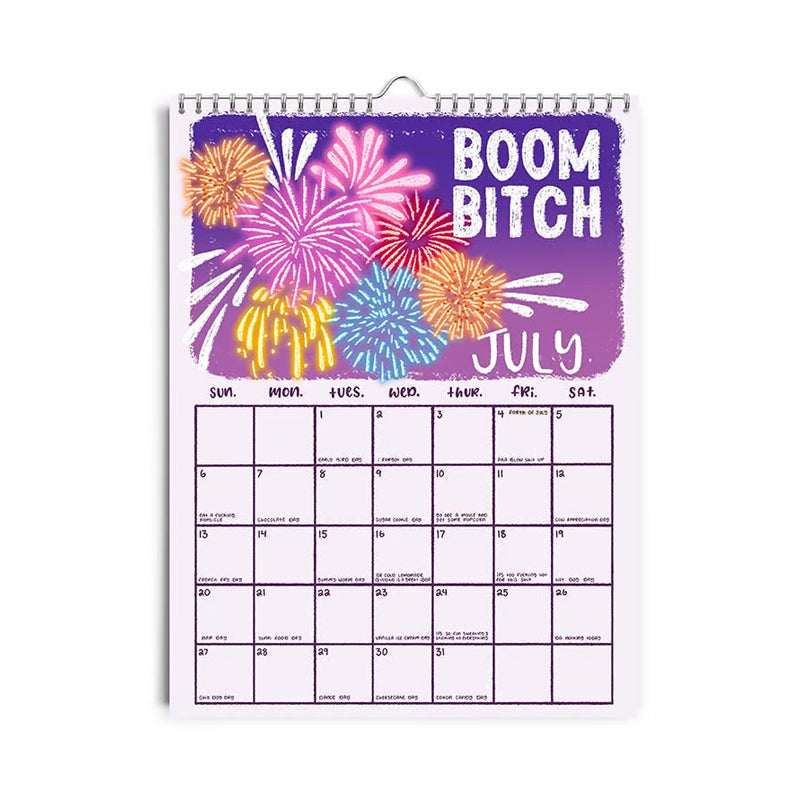 Hier gaan we verdomme weer 2025 kalender