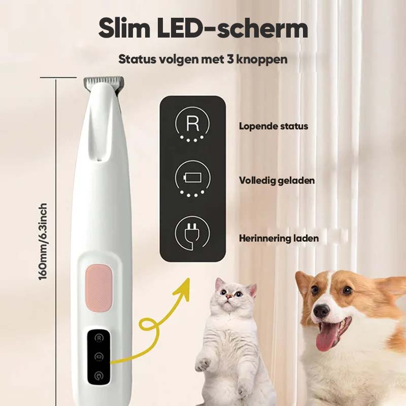 Dierenhaartrimmer met led-licht
