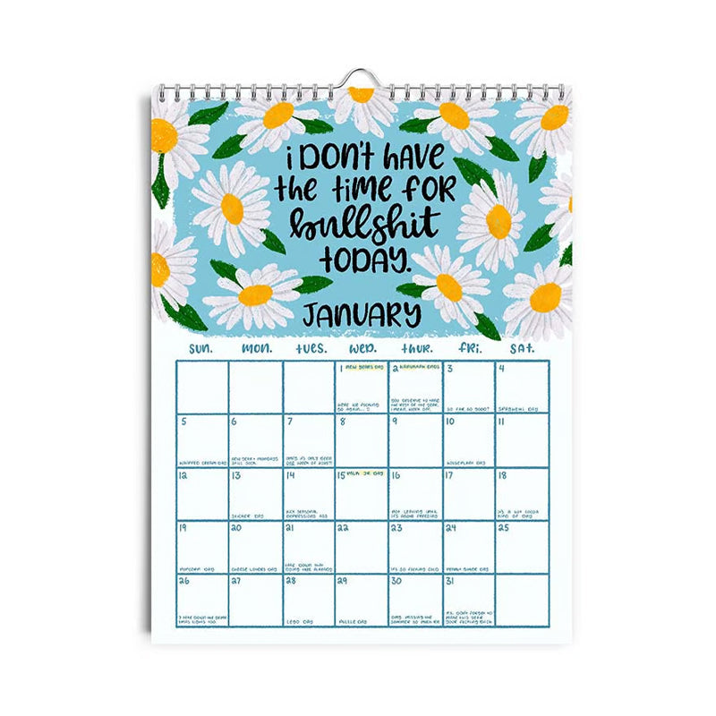 Hier gaan we verdomme weer 2025 kalender