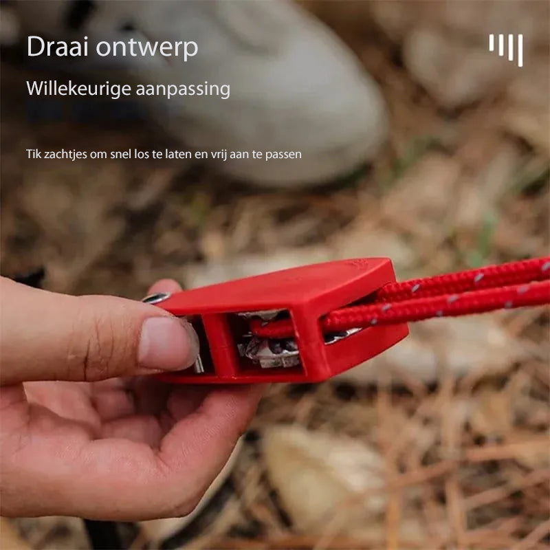 Draagbaar verstelbaar vast kampeertouw