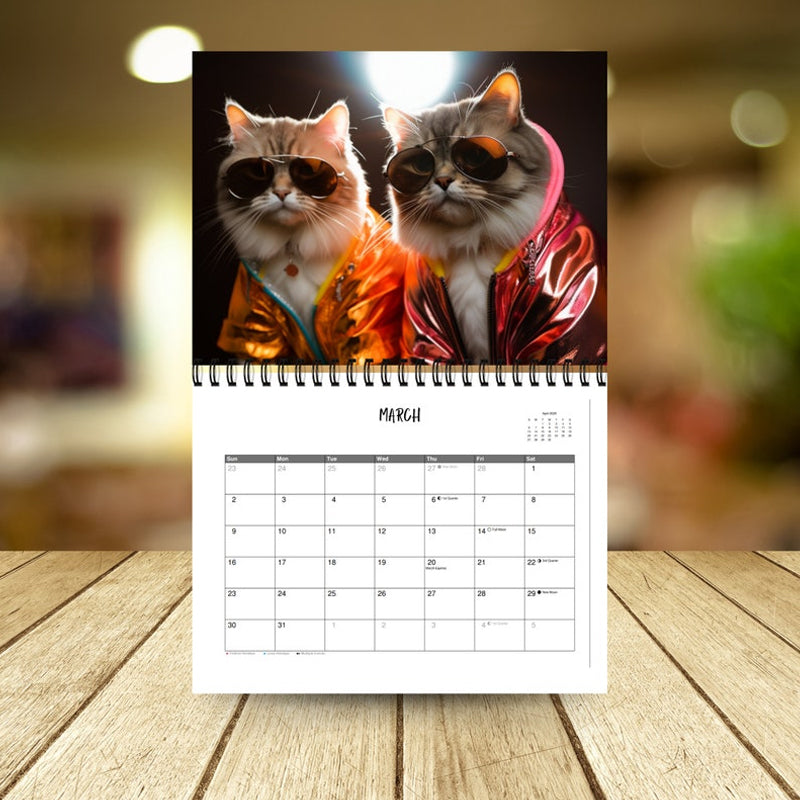 2025 Stijlvolle kattenkalender/cadeau voor kattenliefhebber