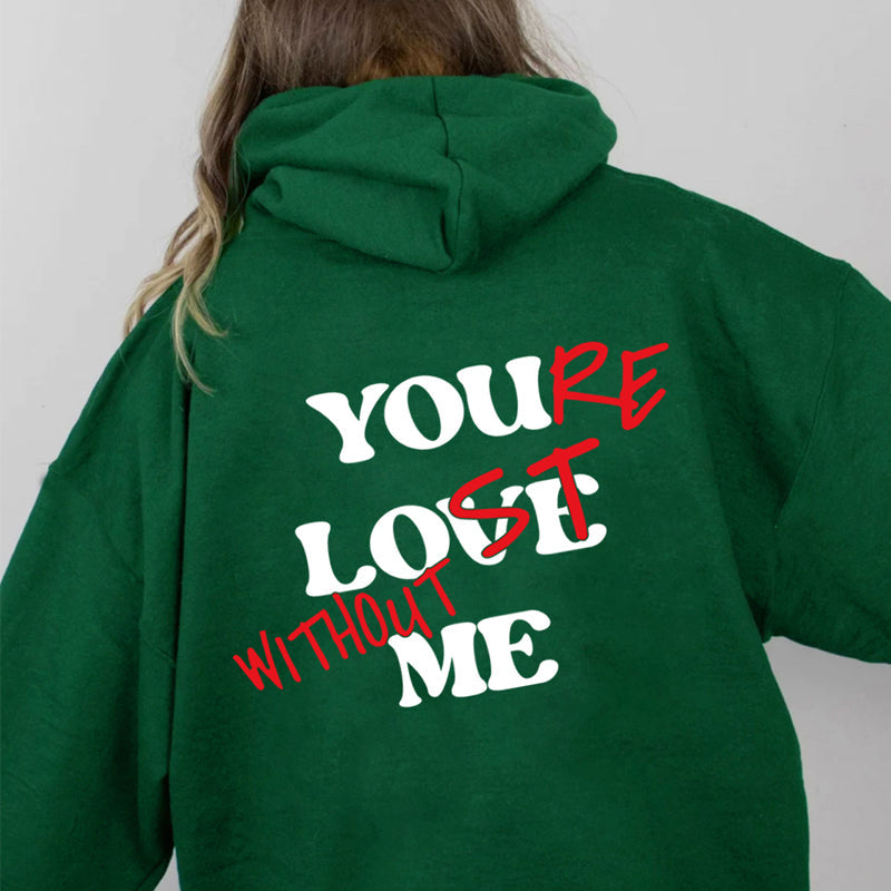 Effen sweatshirt met letterprint