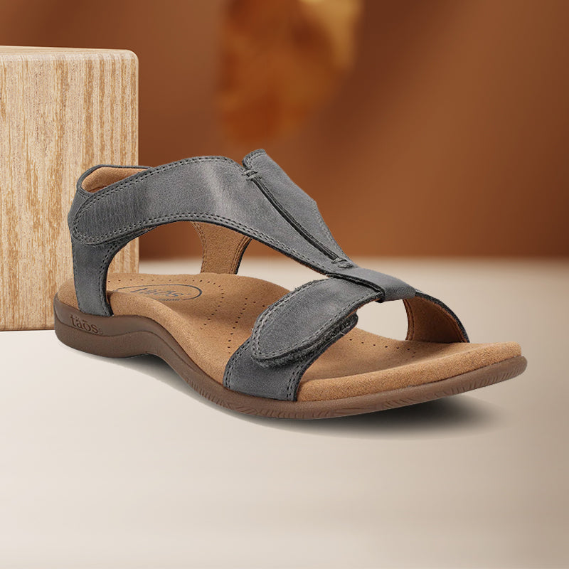 Sandalen met plateauzool en klittenband