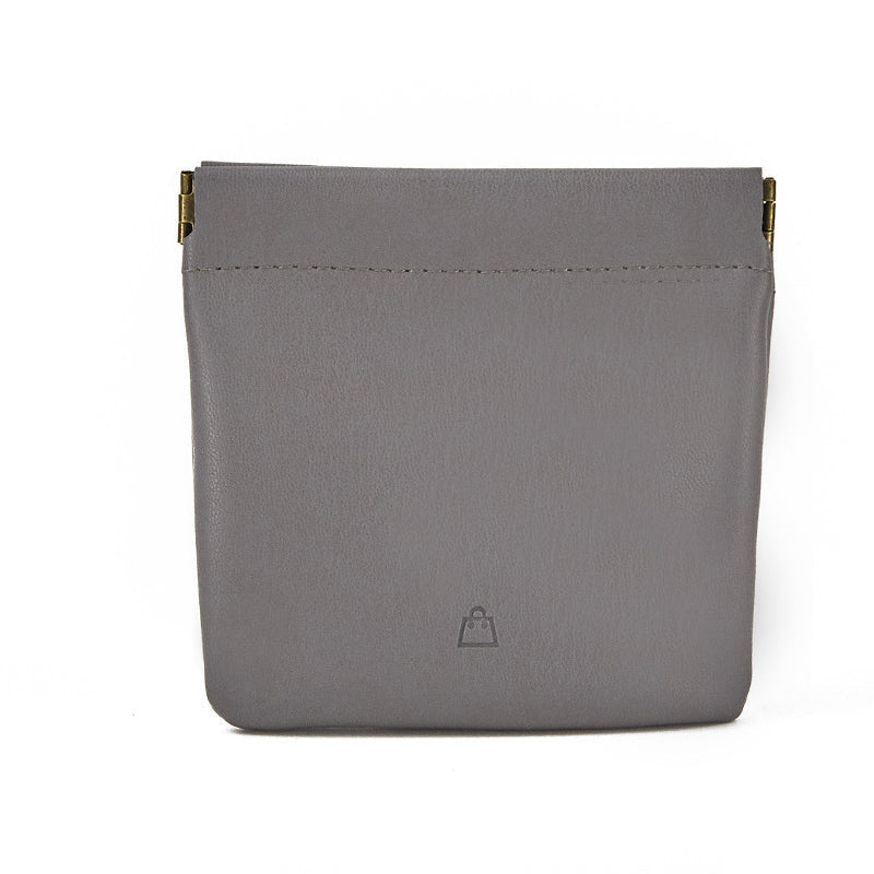 Leren knijp portemonnee