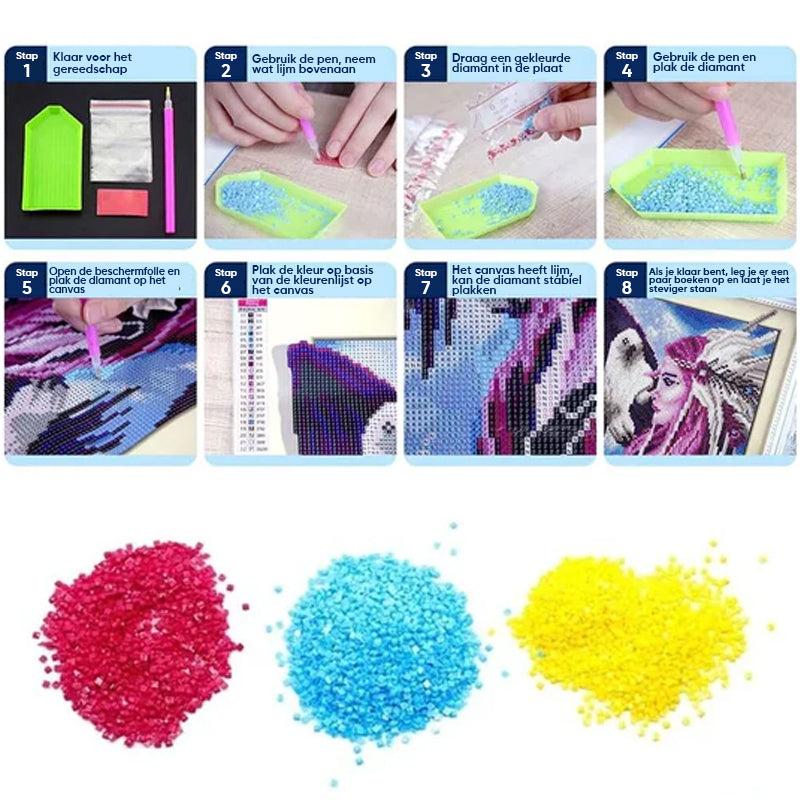 Diamond Craft Onderzetter Diamond Painted Onderzetter (Mandala)