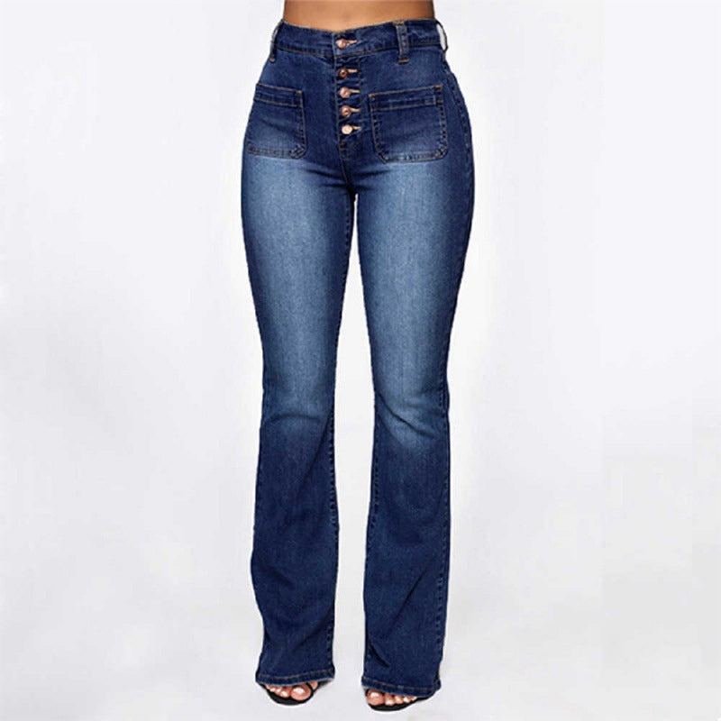 Flare-jeans met hoge taille