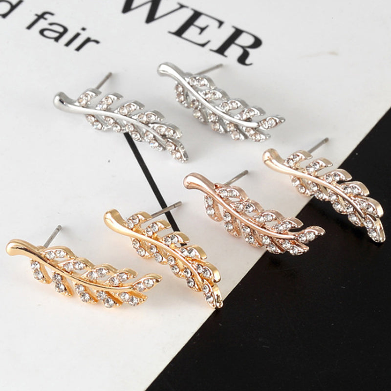 blad Stud Oorbellen Dagelijkse oor klimmers voor dames