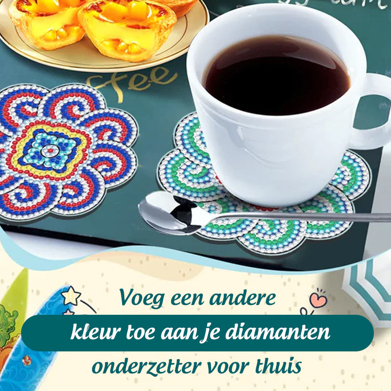 Diamond Craft Onderzetter Diamond Painted Onderzetter (Mandala)