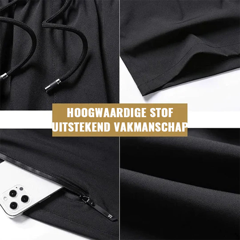 Grote maten ijszijde-stretchshort voor heren