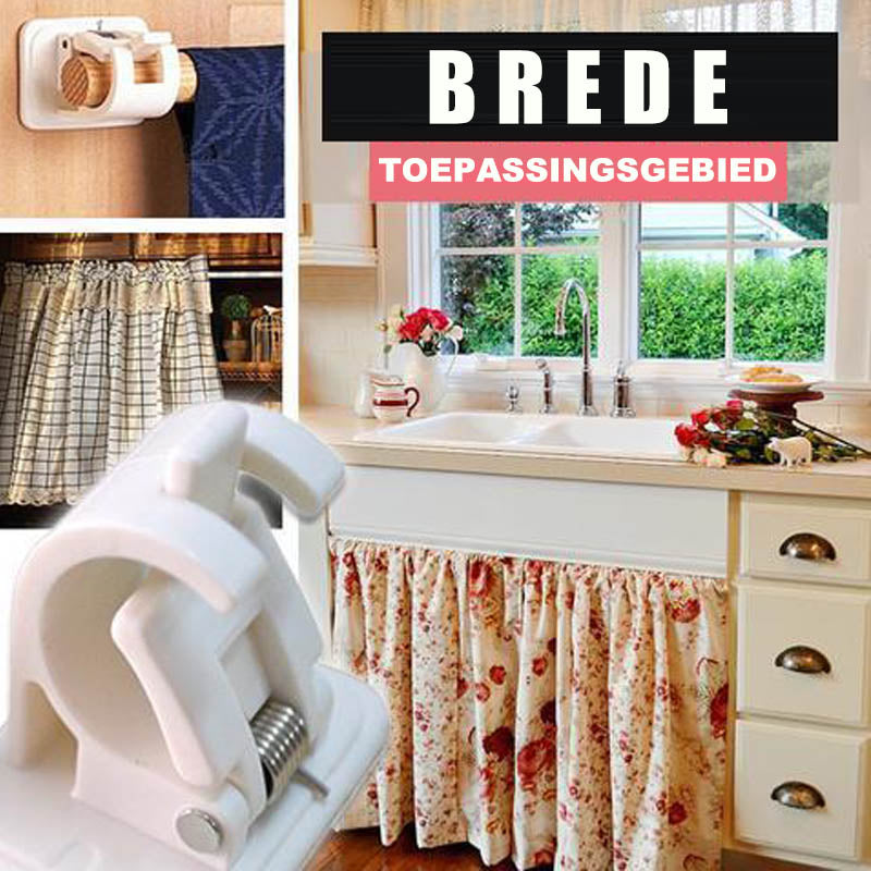 Nagelvrije verstelbare staafbeugelhouders (2 stuks)