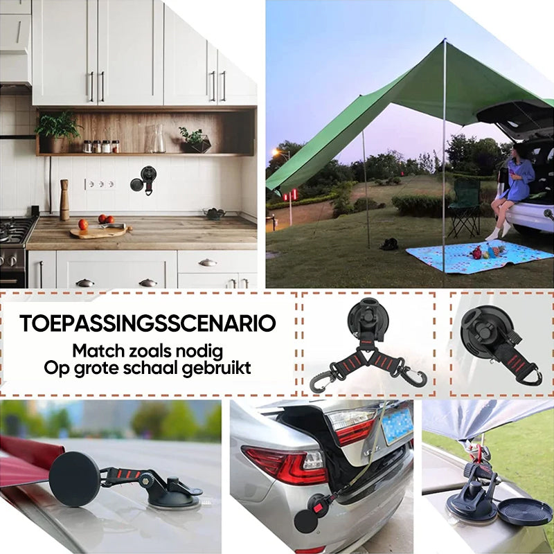 Heavy Duty vacuümzuignap met haak