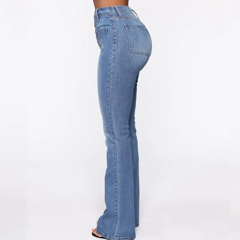 Flare-jeans met hoge taille
