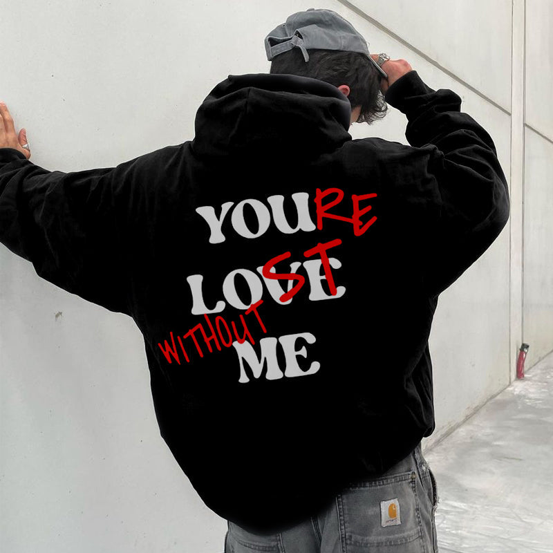 Effen sweatshirt met letterprint