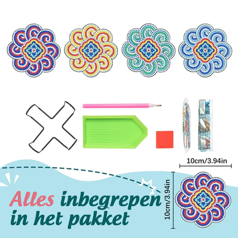 Diamond Craft Onderzetter Diamond Painted Onderzetter (Mandala)