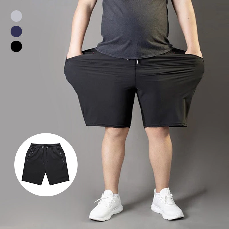 Grote maten ijszijde-stretchshort voor heren