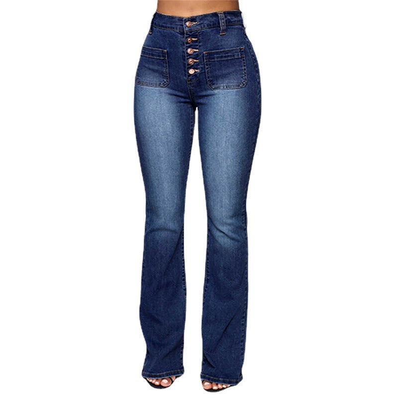 Flare-jeans met hoge taille