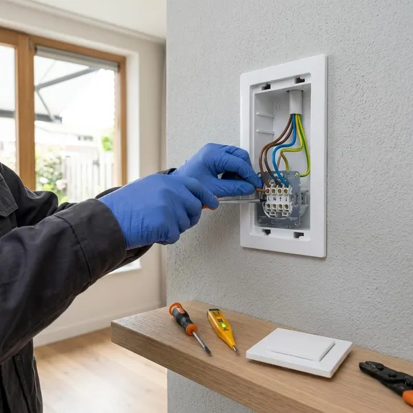 Zonnescherm schakelaar aansluiten in stappen