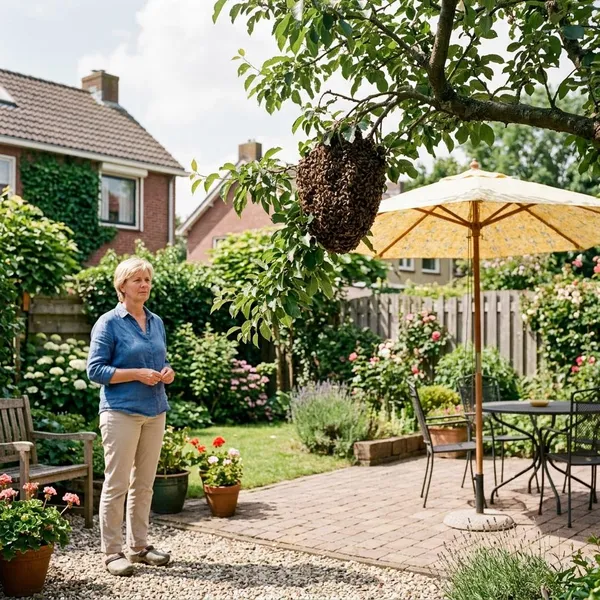 Wat je moet doen bij bijen onder een parasol