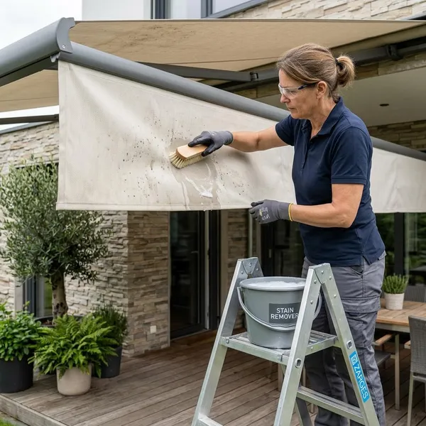 doek zonnescherm schoonmaken