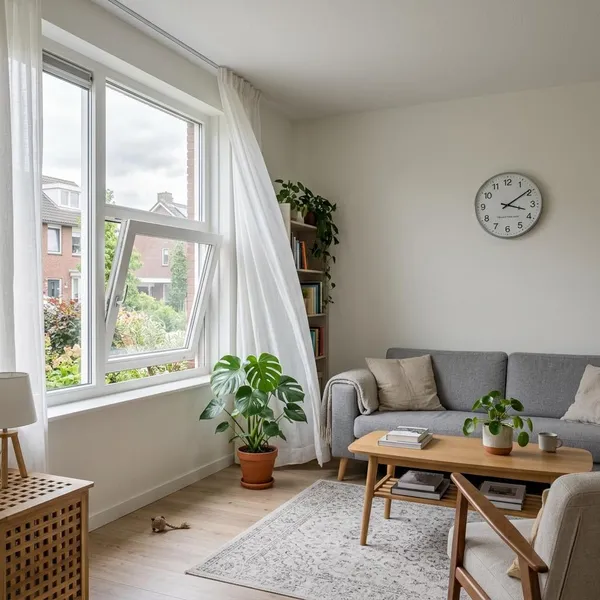 hoe lang raam open om te ventileren