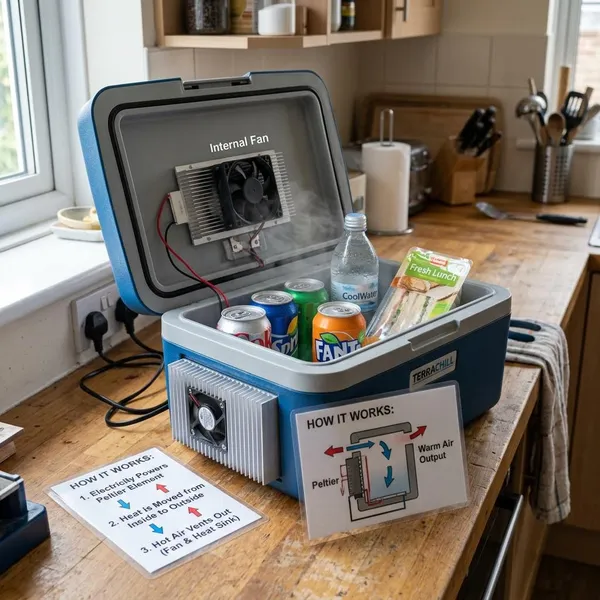 hoe werkt een thermo elektrische koelbox