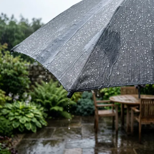 is een parasol waterdicht