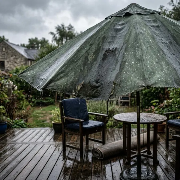 Parasol beschermen tegen regen
