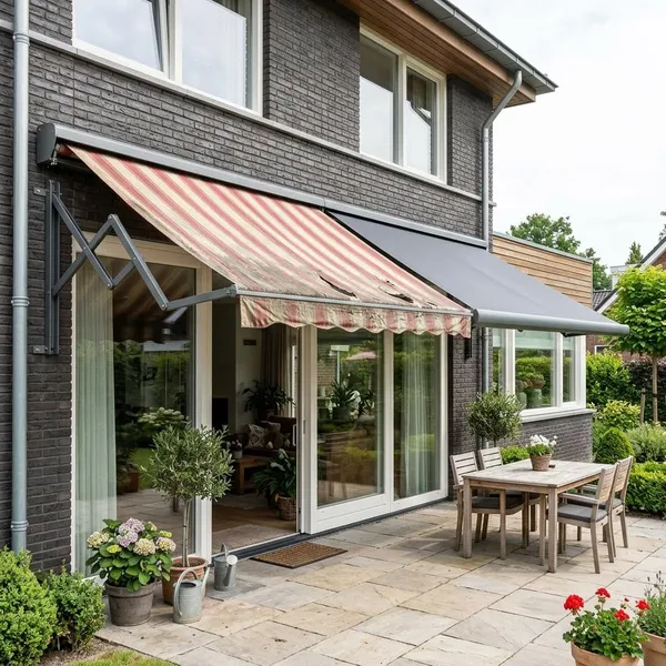knikarm zonnescherm vervangen