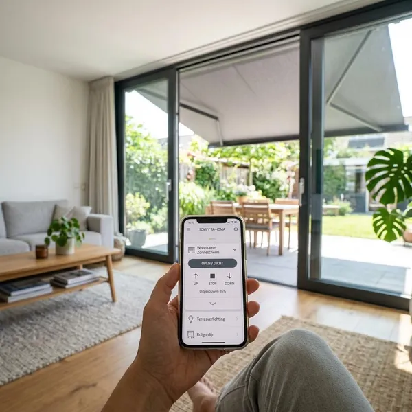 Wat je nodig hebt voor Somfy app bediening met hub
