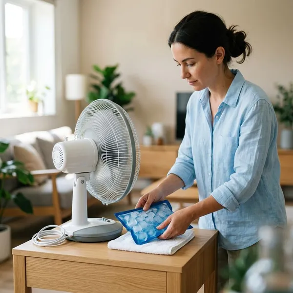 Veilig ijs gebruiken bij een ventilator
