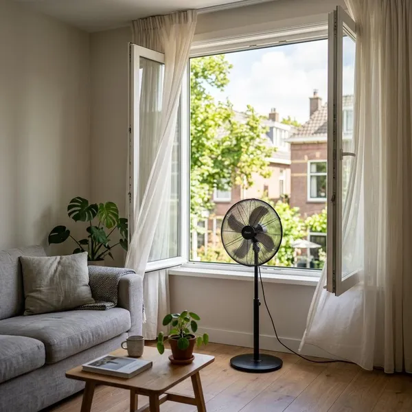 ventilator naar buiten richten