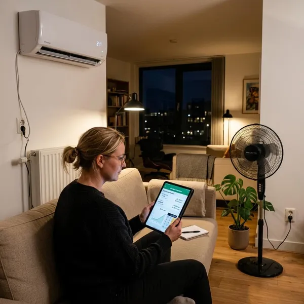 wat verbruikt meer stroom airco of ventilator