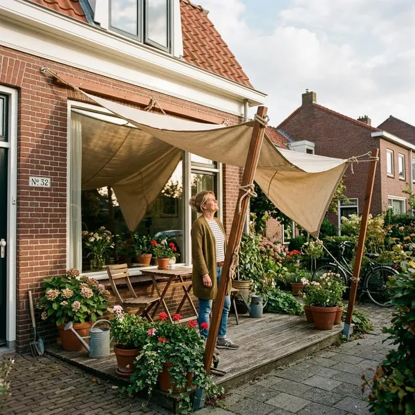 Zelf schaduwdoek maken voor terras of pergola